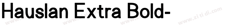 Hauslan Extra Bold字体转换
